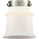 Franklin Restoration Canton 1 Light 6 inch Polished Nickel Mini Pendant Ceiling Light in Incandescent, Matte White, Franklin Restoration